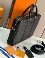 Black Montblanc briefcase made of genuine leather | Chicly Hub