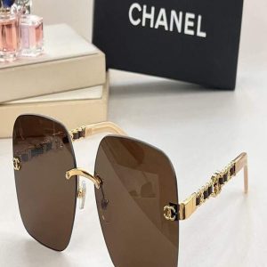 CHANEL Sunglasses CC Aviators Rimless | Chicly Hub