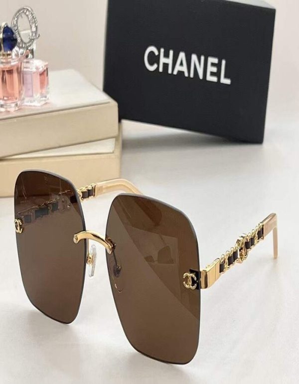 CHANEL Sunglasses CC Aviators Rimless | Chicly Hub