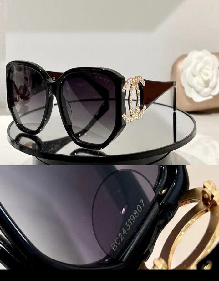 CHANEL CC Sunglasses6014 in Brown | Chicly Hub