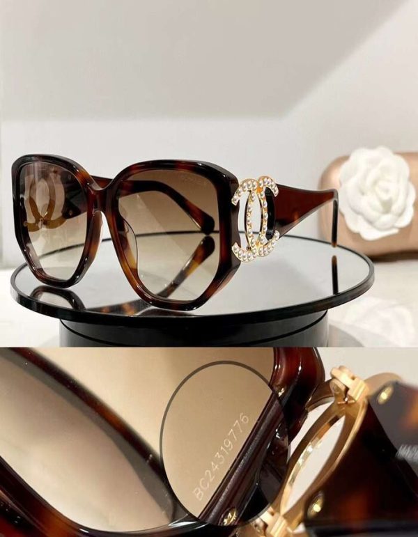 CHANEL CC Sunglasses6014 in Brown | Chicly Hub