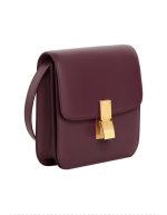 CELINE Camel Calf Leather Medium Classic Box Flap Bag | Chicly Hub