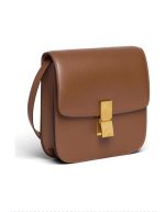 CELINE Camel Calf Leather Medium Classic Box Flap Bag | Chicly Hub