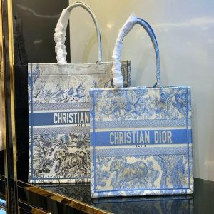 Christian Dior Canvas Book Tote Bag | Chicly Hub