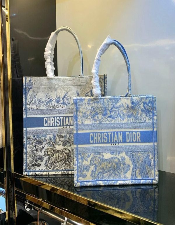 Christian Dior Canvas Book Tote Bag | Chicly Hub