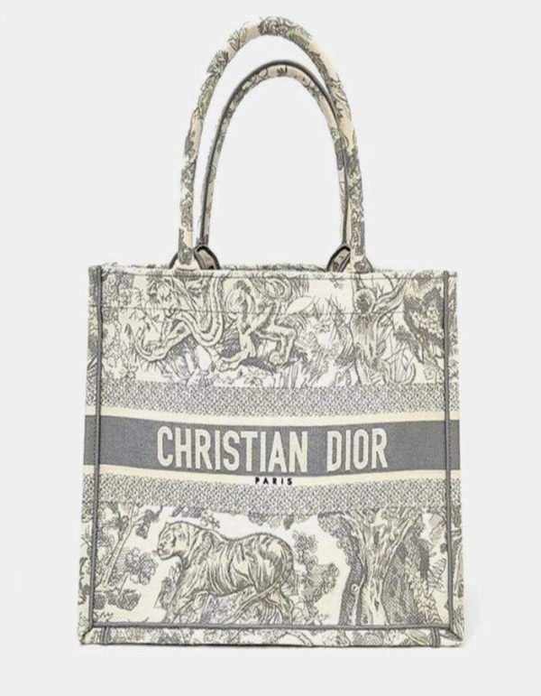 Christian Dior Canvas Book Tote Bag | Chicly Hub