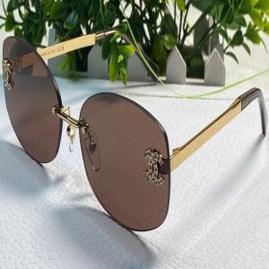 Chanel Sunglasses Eyewear Brown Small Good | Chicly Hub