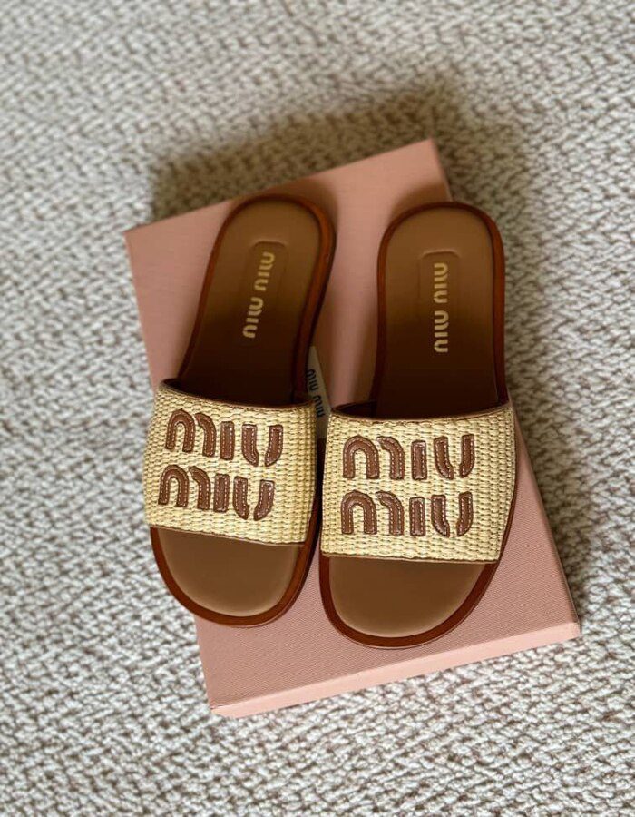 Miu Miu Raffia mules | Chicly Hub