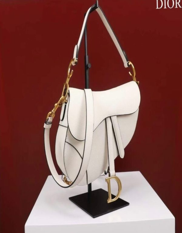 Christian Dior Grained Calfskin Saddle Bag | Chicly Hub