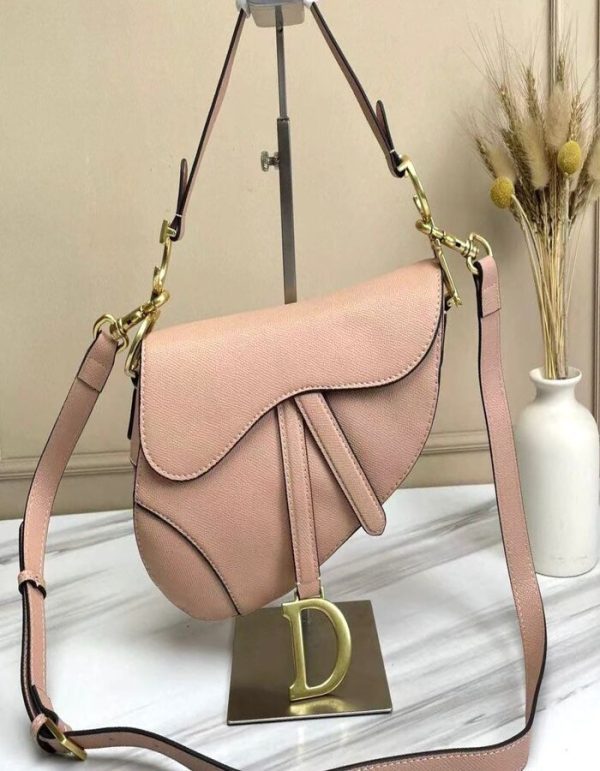 Christian Dior Grained Calfskin Saddle Bag | Chicly Hub