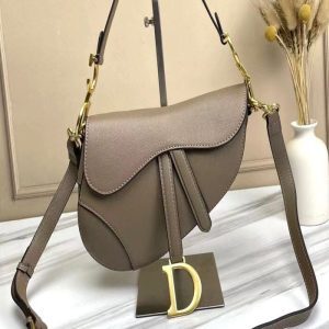 Christian Dior Grained Calfskin Saddle Bag | Chicly Hub