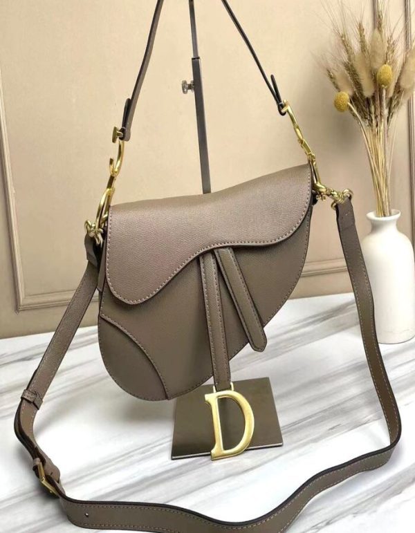 Christian Dior Grained Calfskin Saddle Bag | Chicly Hub