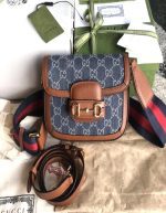 GUCCI New Denim GG Monogram Dollar Calfskin | Chicly Hub