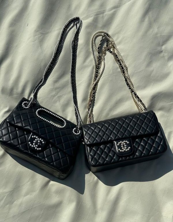 Chanel Small Shopping Bag Aged Shiny Lambskin | Chicly Hub