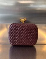 BOTTEGA VENETA Ayers-Trimmed Intrecciato Knot Clutch | Chicly Hub