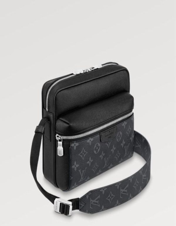 LOUIS VUITTON Taiga Monogram Outdoor Messenger Cobalt | Chicly Hub