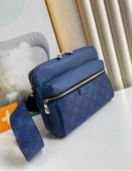 LOUIS VUITTON Taiga Monogram Outdoor Messenger Cobalt | Chicly Hub