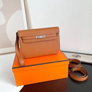 HERMES HANDBAGS KELLY DEPECHES 8F HANDBAG ETAIN | Chicly Hub