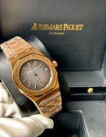 AP Royal Oak ref 4100BA 18K YG 34mm circa 1980’s w/ Box | Chicly Hub