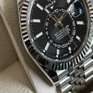 Rolex Sky-Dweller Steel Jubilee Bracelet Black Dial | Chicly Hub