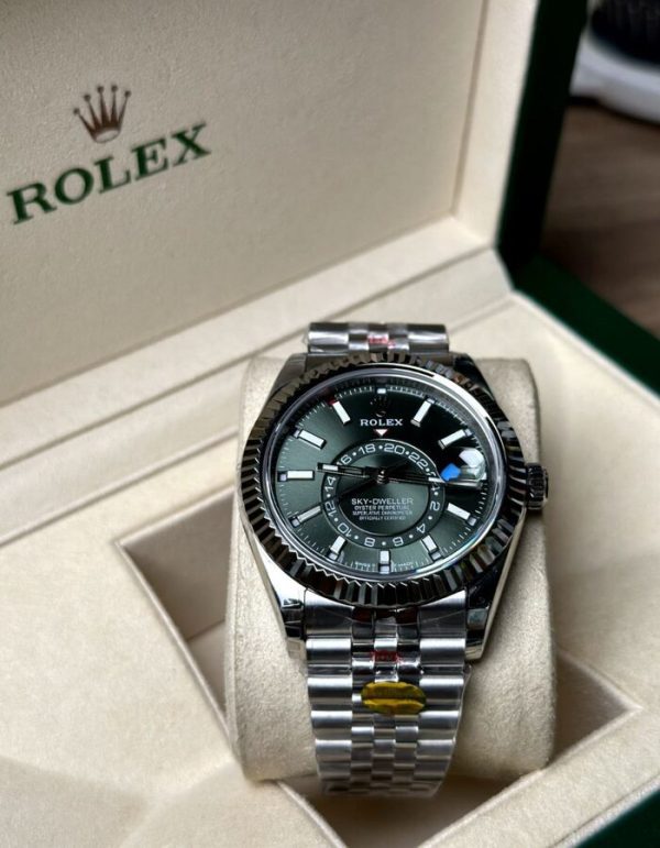 Rolex Sky-Dweller Steel Jubilee Bracelet Black Dial | Chicly Hub