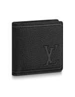 LV Unisex Multiple Wallet in Taurillon Leather-Black | Chicly Hub