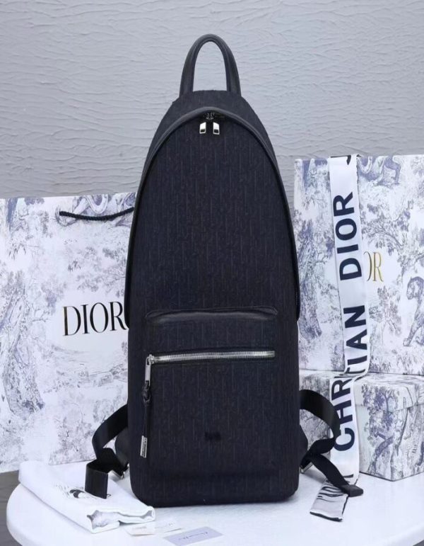 CHRISTIAN DIOR Oblique Calfskin Rider Backpack | Chicly Hub