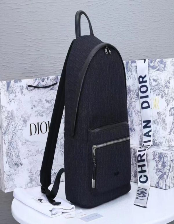 CHRISTIAN DIOR Oblique Calfskin Rider Backpack | Chicly Hub