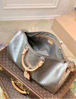 LOUIS VUITTON KEEPALL BANDOULIERE 50 SILVER | Chicly Hub