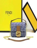 Fendi Baguette handbag with brown leather trim | Chicly Hub