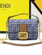 Fendi Baguette handbag with brown leather trim | Chicly Hub