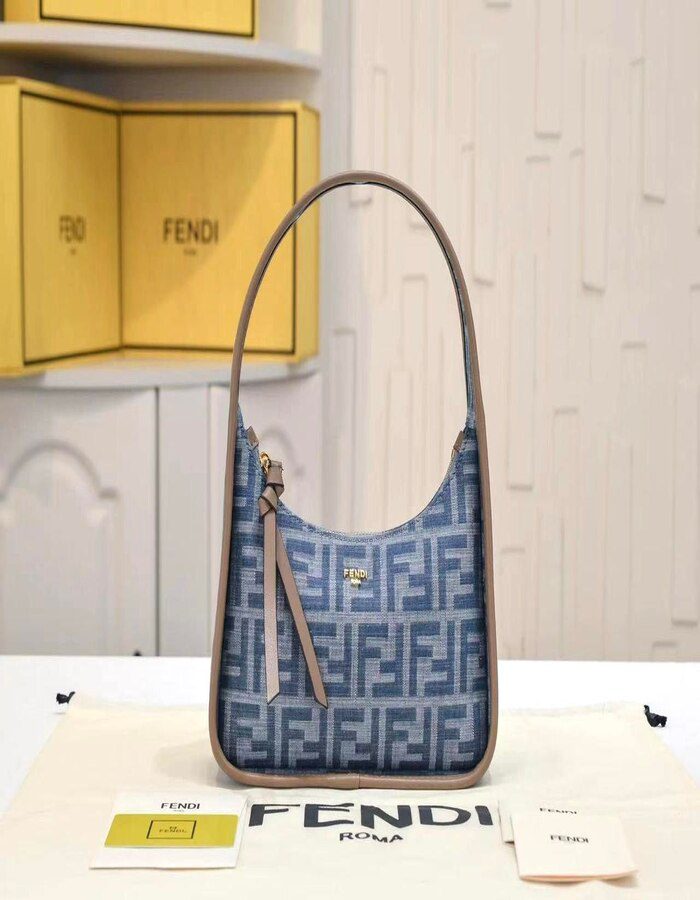 Fendi Mini Fendessence hobo bag with a compact | Chicly Hub