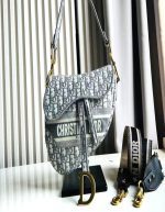 Christian Dior Oblique Embroidered Saddle Bag | Chicly Hub