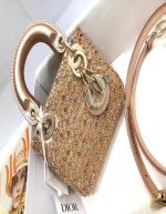 Dior Women CD Mini Lady Bag Square-Motif Embroidery | Chicly Hub