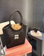 Miu Miu IVY cotton mesh bag | Chicly Hub