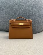 Hermes Swift Kelly Pochette Clutch Gris Perle | Chicly Hub