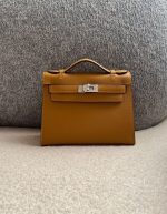 Hermes Swift Kelly Pochette Clutch Gris Perle | Chicly Hub