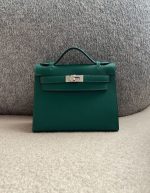 Hermes Swift Kelly Pochette Clutch Gris Perle | Chicly Hub