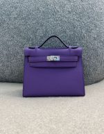 Hermes Swift Kelly Pochette Clutch Gris Perle | Chicly Hub