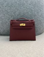 Hermes Swift Kelly Pochette Clutch Gris Perle | Chicly Hub