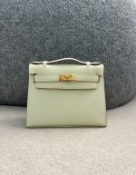 Hermes Swift Kelly Pochette Clutch Gris Perle | Chicly Hub