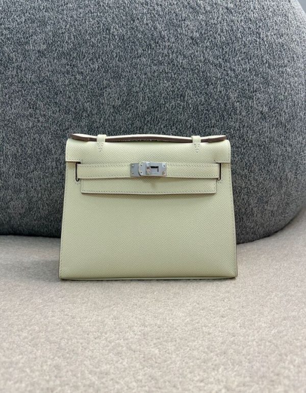 Hermes Swift Kelly Pochette Clutch Gris Perle | Chicly Hub