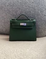 Hermes Swift Kelly Pochette Clutch Gris Perle | Chicly Hub