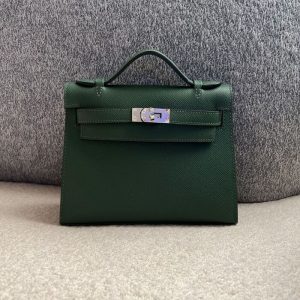 Hermes Swift Kelly Pochette Clutch Gris Perle | Chicly Hub