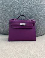 Hermes Swift Kelly Pochette Clutch Gris Perle | Chicly Hub