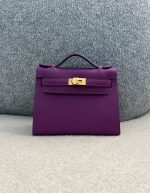 Hermes Swift Kelly Pochette Clutch Gris Perle | Chicly Hub