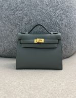 Hermes Swift Kelly Pochette Clutch Gris Perle | Chicly Hub