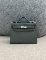 Hermes Swift Kelly Pochette Clutch Gris Perle | Chicly Hub