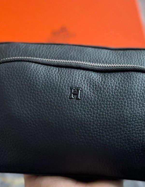 Hermès men's calfskin clutch bag, envelope bag | Chicly Hub