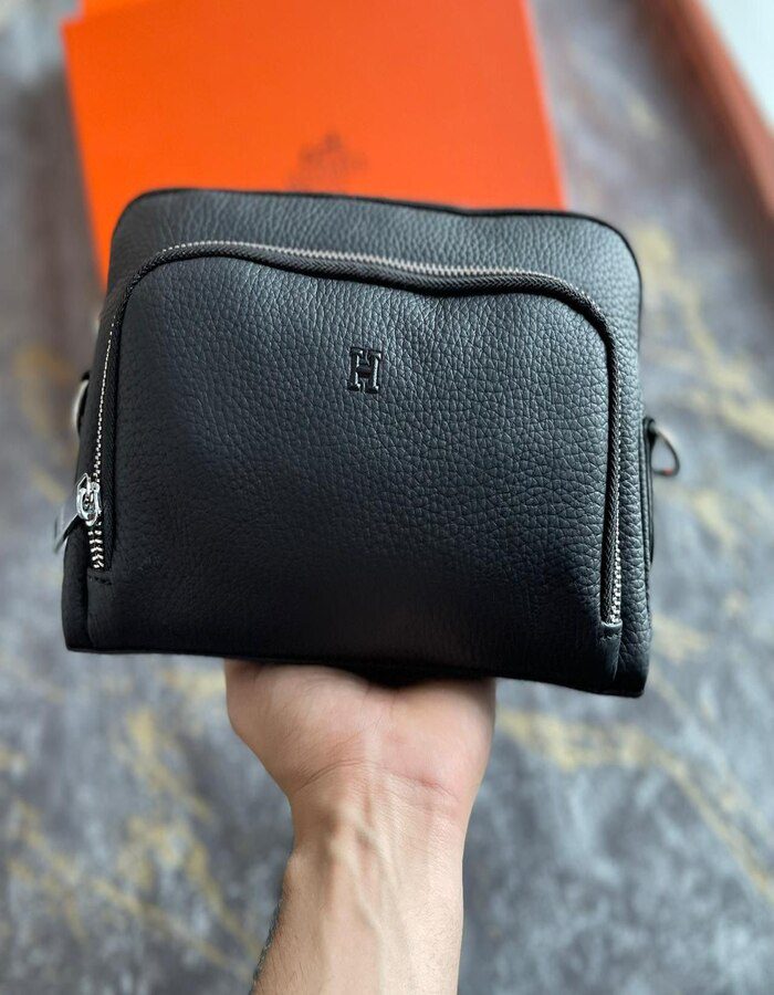 Hermès men's calfskin clutch bag, envelope bag | Chicly Hub